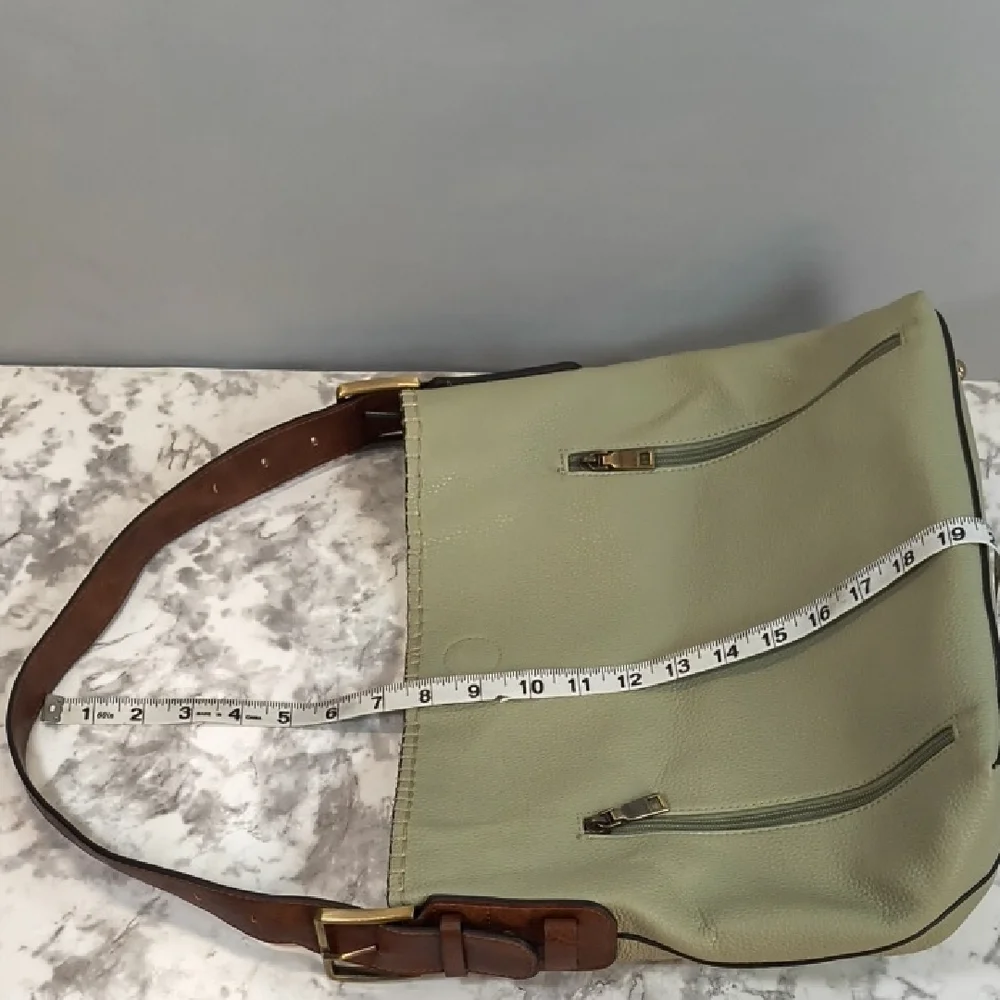 Jen&Co Women's Light Green Alexa Vegan Hobo Bag